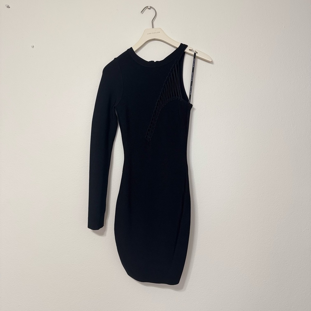 Guess by Marciano Black One-Shoulder Dress